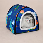 Waterproof Semi-Enclosed Dog & Cat Bed with Removable, Washable Design