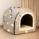 Waterproof Semi-Enclosed Dog & Cat Bed with Removable, Washable Design