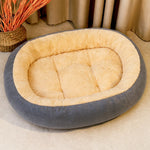 Dog & Cat Bed with Cushioned Base — All-Season & Winter Styles