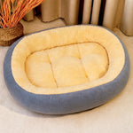 Dog & Cat Bed with Cushioned Base — All-Season & Winter Styles