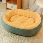 Dog & Cat Bed with Cushioned Base — All-Season & Winter Styles
