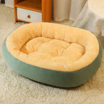 Dog & Cat Bed with Cushioned Base — All-Season & Winter Styles