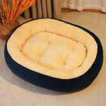 Dog & Cat Bed with Cushioned Base — All-Season & Winter Styles