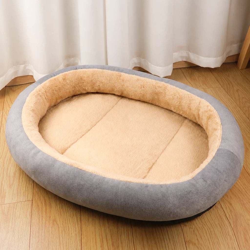 Dog & Cat Bed with Cushioned Base — All-Season & Winter Styles