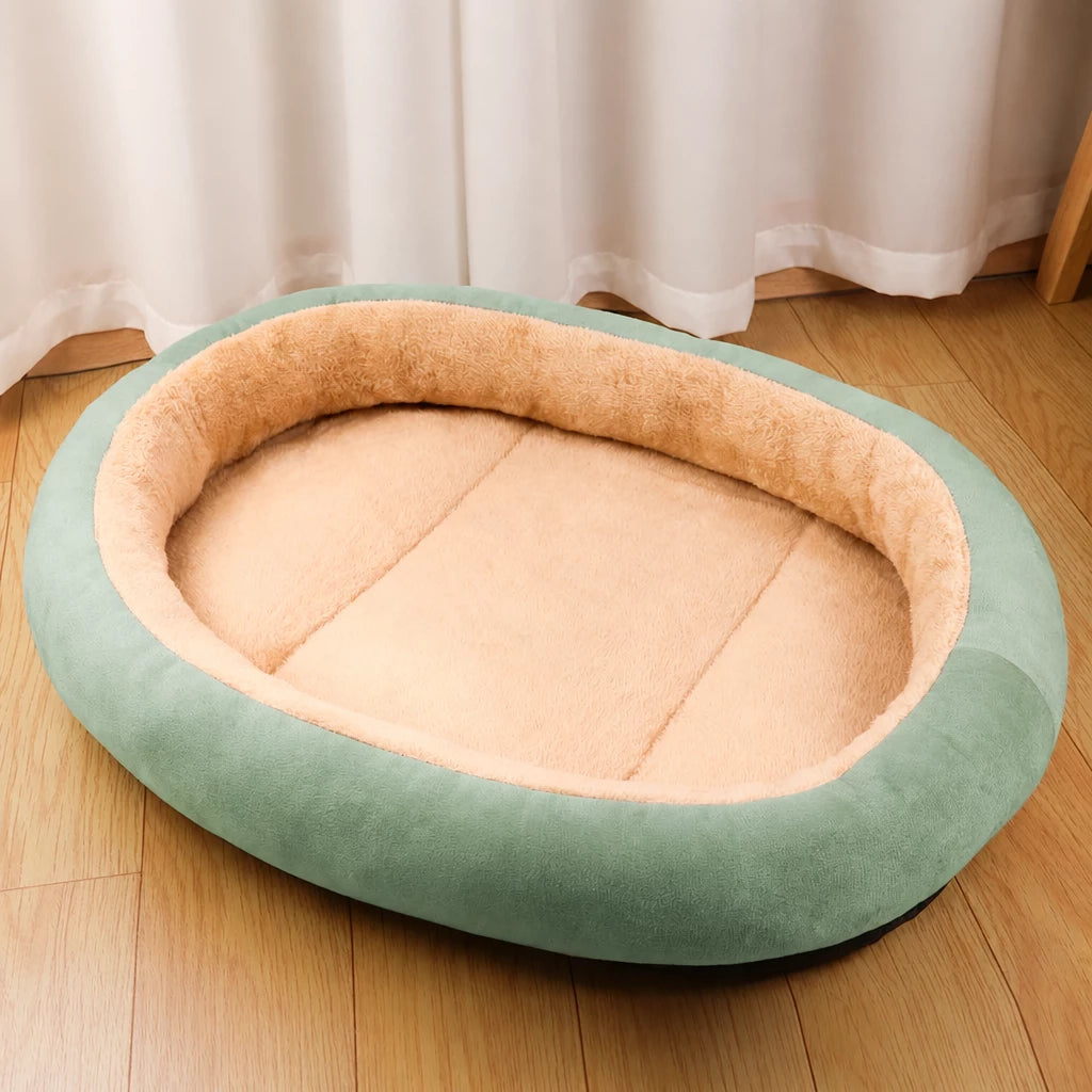 Dog & Cat Bed with Cushioned Base — All-Season & Winter Styles