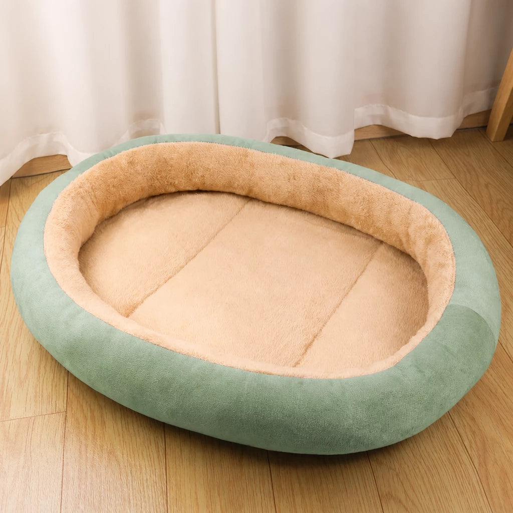 Dog & Cat Bed with Cushioned Base — All-Season & Winter Styles