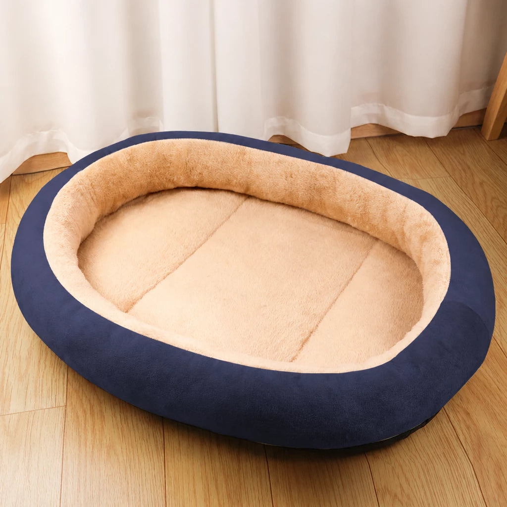 Dog & Cat Bed with Cushioned Base — All-Season & Winter Styles