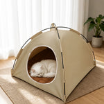 Semi-Enclosed Tent Bed for Cats and Small Dogs
