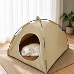 Semi-Enclosed Tent Bed for Cats and Small Dogs