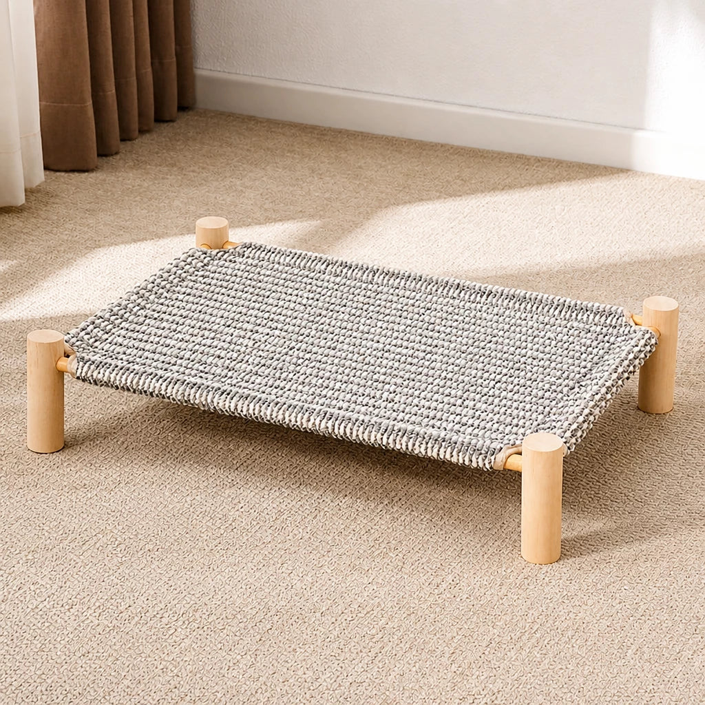 Elevated Cat Bed with Scratching Surface