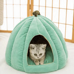 Enclosed Polyester Pet Bed for Cats and Small Dogs