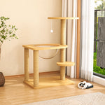 Cat Tree with Enclosed Cat House and Scratching Board
