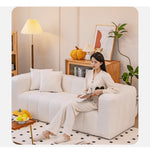 Luxurious Multi-Color Sofas - Off White, Gray, Light Green, Blue & Black | Premium Faux Lambswool & Cotton Techno Fabric jy-112