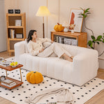 Luxurious Multi-Color Sofas - Off White, Gray, Light Green, Blue & Black | Premium Faux Lambswool & Cotton Techno Fabric jy-112