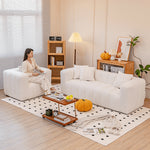 Luxurious Multi-Color Sofas - Off White, Gray, Light Green, Blue & Black | Premium Faux Lambswool & Cotton Techno Fabric jy-112