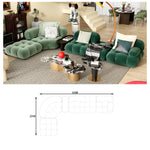 Italian Minimalist Modular Sectional Sofa, Large Multi-Directional Configurable Couch la-0209-54
