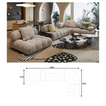 Italian Minimalist Modular Sectional Sofa, Large Multi-Directional Configurable Couch la-0209-54