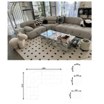 Italian Minimalist Modular Sectional Sofa, Large Multi-Directional Configurable Couch la-0209-54
