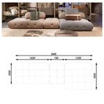 Italian Minimalist Modular Sectional Sofa, Large Multi-Directional Configurable Couch la-0209-54
