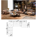 Italian Minimalist Modular Sectional Sofa, Large Multi-Directional Configurable Couch la-0209-54
