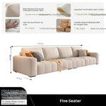 Modern Minimalist Cream Cotton-Linen Fabric Sofa, Straight-Line 3-Seater for Living Room lm-0207-49