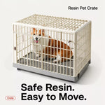 Indoor Resin Pet Crate for Small to Medium Dogs