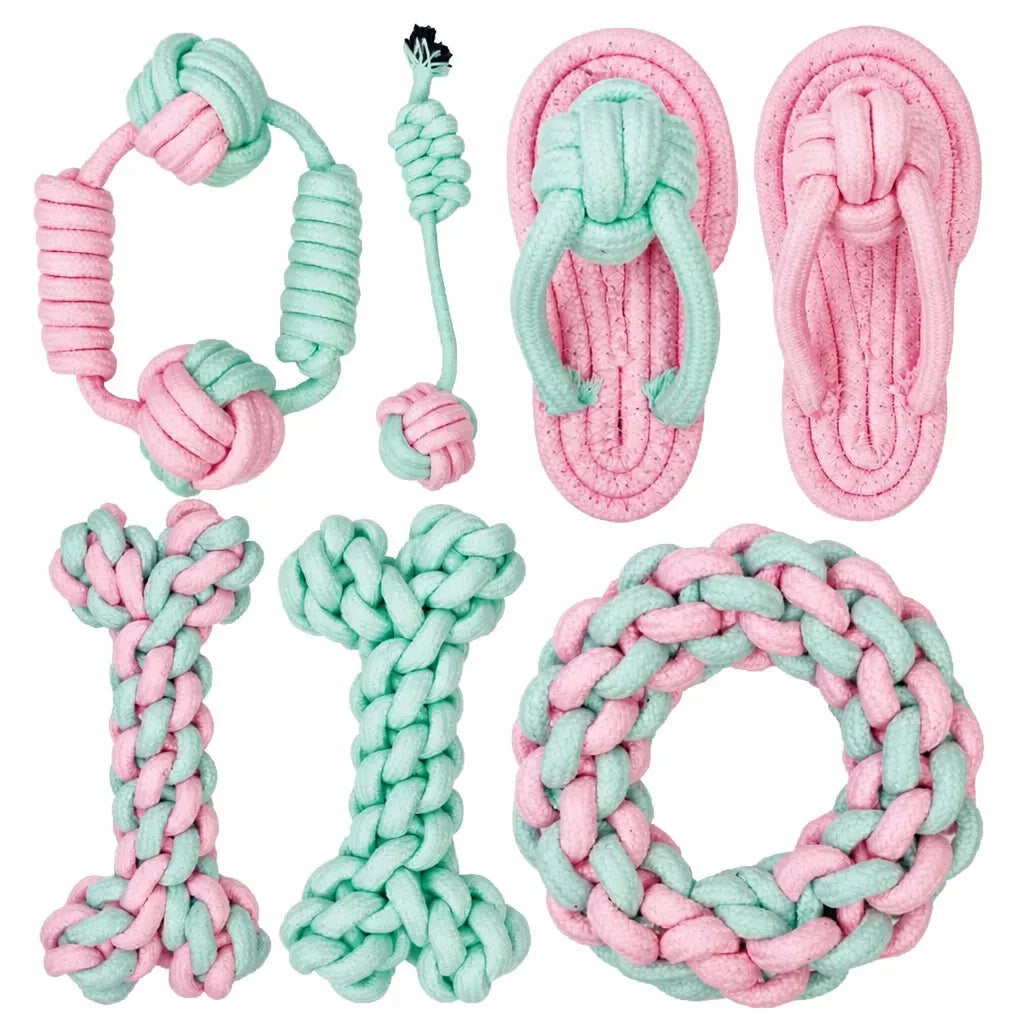 Cotton-Linen Rope Dog Toys for Small Dogs