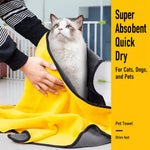 Cotton Pet Bath Towel for Dogs & Cats