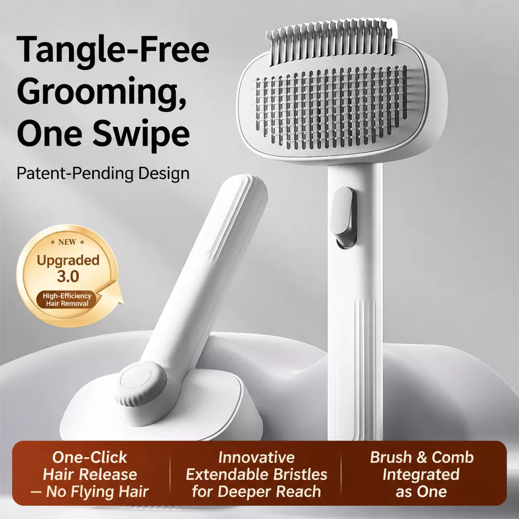 2-in-1 De-shedding & Detangling Comb for Cats and Dogs