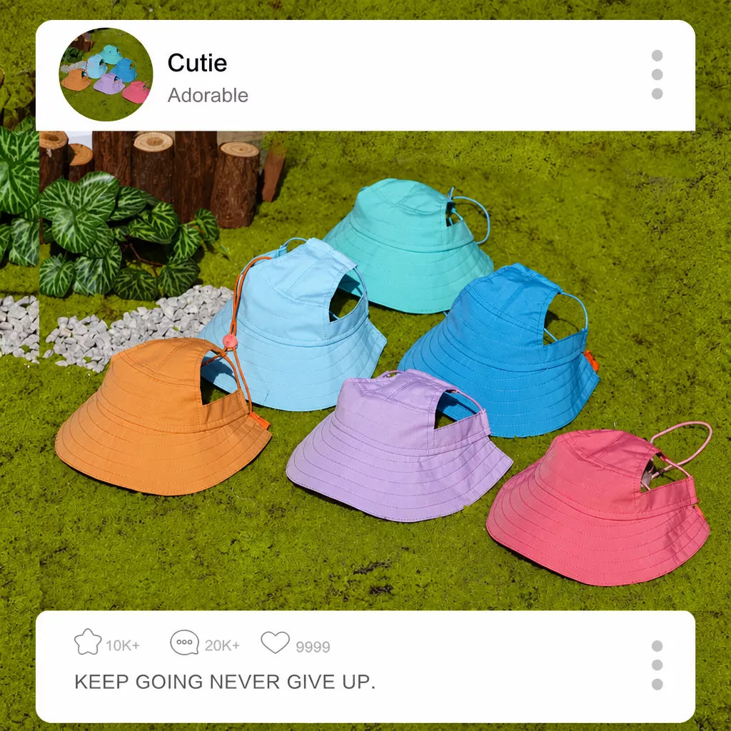 Adjustable Polyester Pet Bucket Hat for Dogs