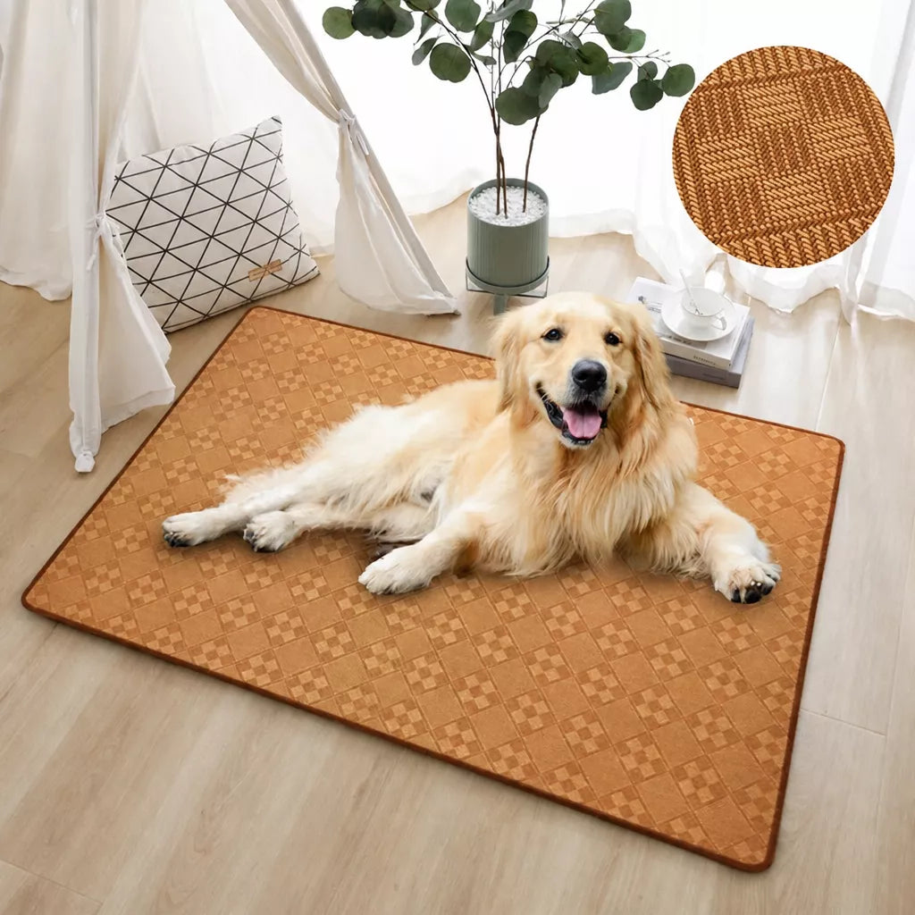 Woven Rattan Pet Mat for Cats and Dogs – Crate or Floor Use