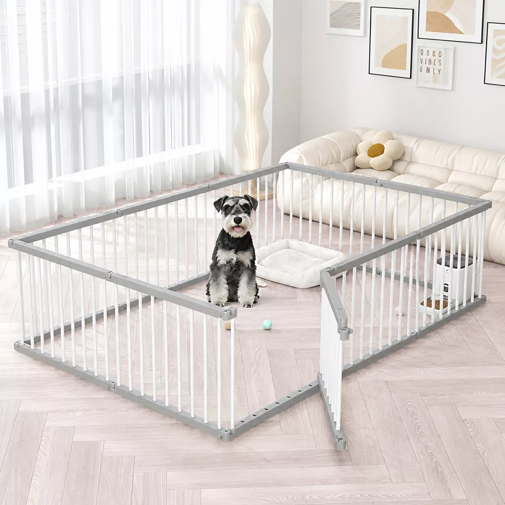 Indoor Dog Playpen with Double Doors, 23.6-Inch High