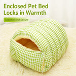 Washable Enclosed Pet Bed with Open Entrance for Cats and Dogs