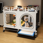 Dog Crate with Separate Toilet Tray