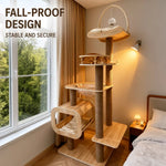 Multi-Level Cat Tree with Hideaway, Capsule Perch and Scratching Posts