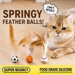 Cat Feather Teaser Ball Toy