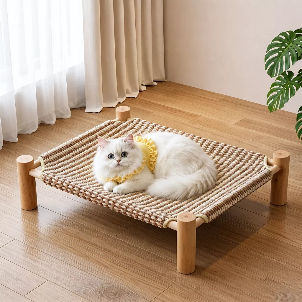 Woven Cat Bed with Scratching Board