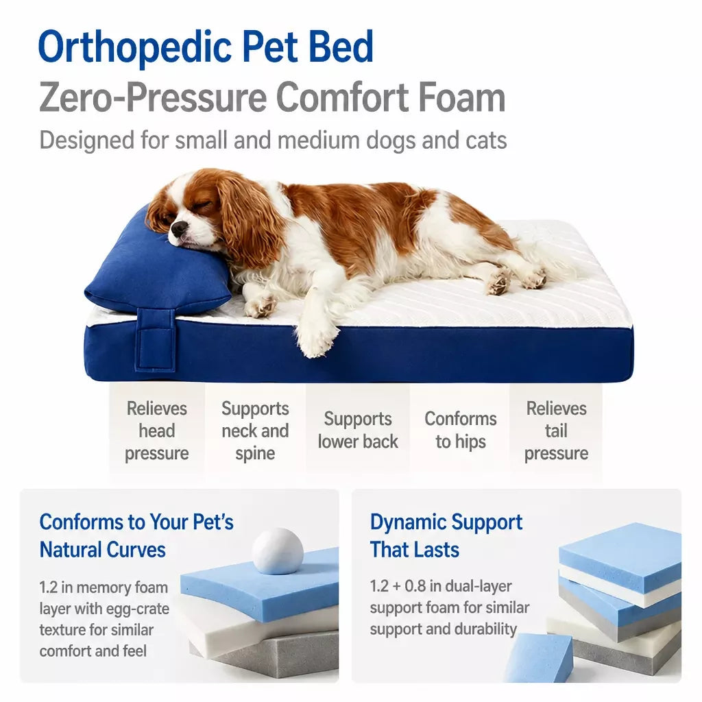 Removable-Washable Pet Bed Mat for Small Dogs