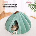 Enclosed Polyester Pet Bed for Cats and Small Dogs