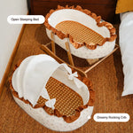 French-Style Cat Bed with Rocking Cradle Base
