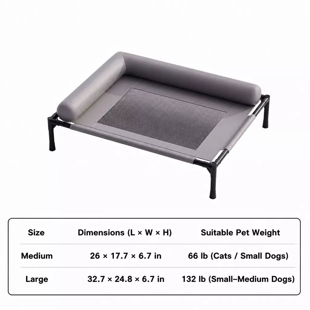 Raised Pet Cot Bed for Small to Medium Dogs and Cats
