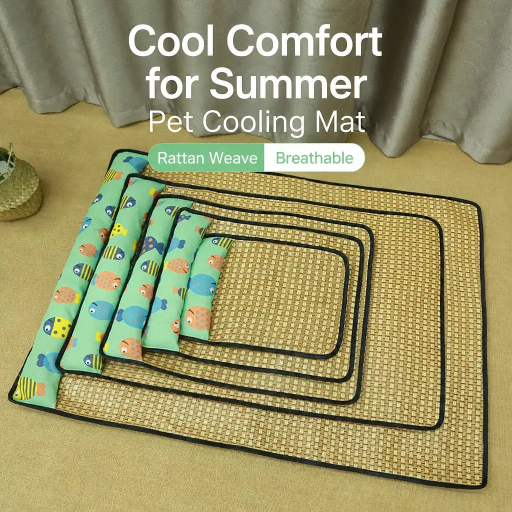 Cotton-Linen Pet Bed Mat