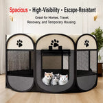 Foldable Enclosed Pet Bed for Cats and Dogs