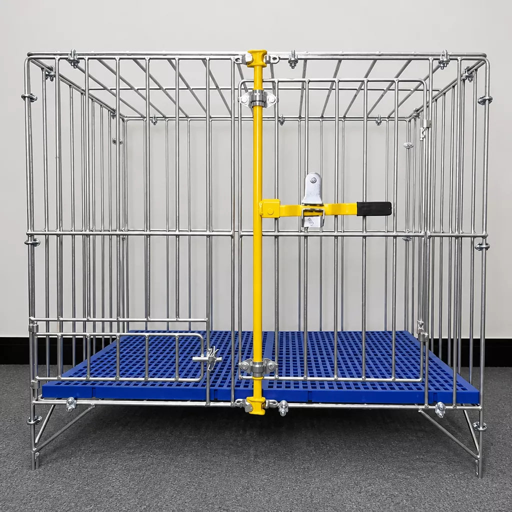 Large Galvanized Steel Dog Kennel for Indoor & Outdoor Use