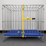 Large Galvanized Steel Dog Kennel for Indoor & Outdoor Use