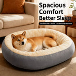 Dog & Cat Bed with Cushioned Base — All-Season & Winter Styles
