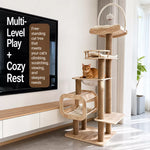 Multi-Level Cat Tree with Hideaway, Capsule Perch and Scratching Posts
