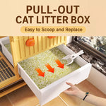 Large Multi-Tier Indoor Cat Enclosure with Litter Box