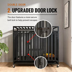 Metal Dog Crate with Waste Tray for Small to Large Dogs