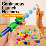 Cat Toy Ball Launcher Set with Plush and EVA Balls
